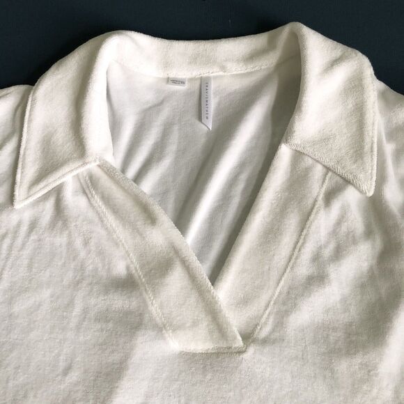 Travis Mathew SET Home Oasis Back In The Sun Baby Terry Top & Shorts White XS - Picture 9 of 16